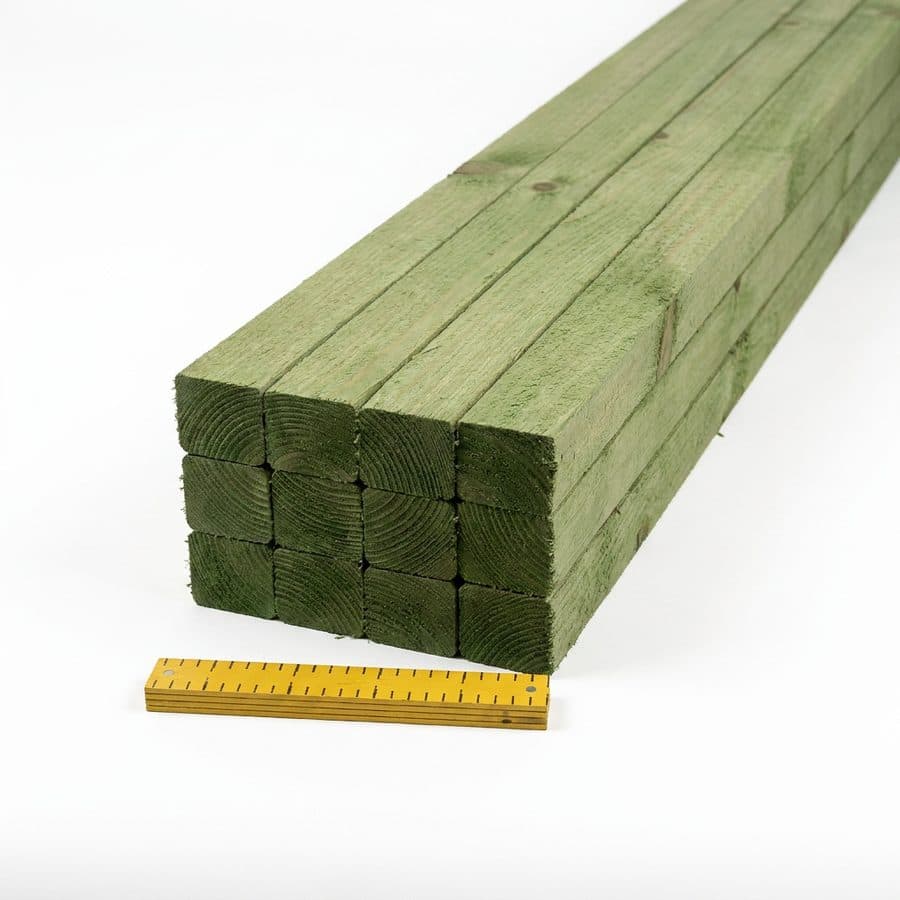 Bundel van twaalf groen gedrenkte tengellatten