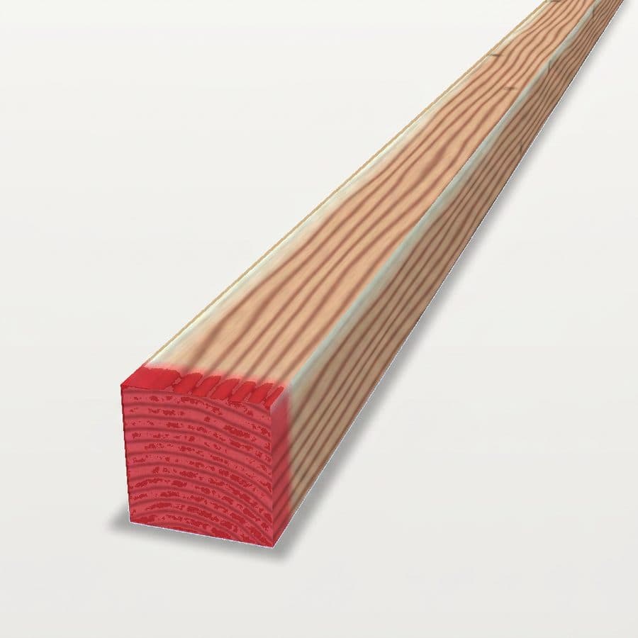 Euro Douglas C24 timmerhout — 100 × 100 mm, Geschaafd