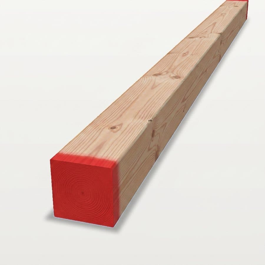 Euro Douglas C24 timmerhout — 200 × 200 mm, Geschaafd